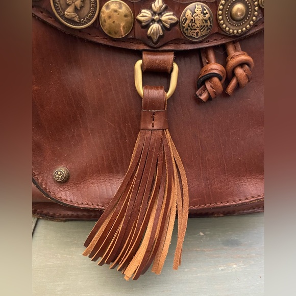 PATRICIA NASH BROWN LEATHER BACK PACK GUC - Picture 4 of 16